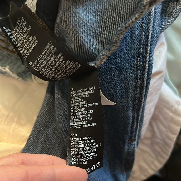 NEW Liverpool Stylish Blue Shredded Hem Denim Jacket for Women Large - Picture 15 of 15